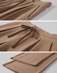 Hydrae Relaxed Pleated Drawstring Wide-Leg Tailored Loose Straight Fit Pants