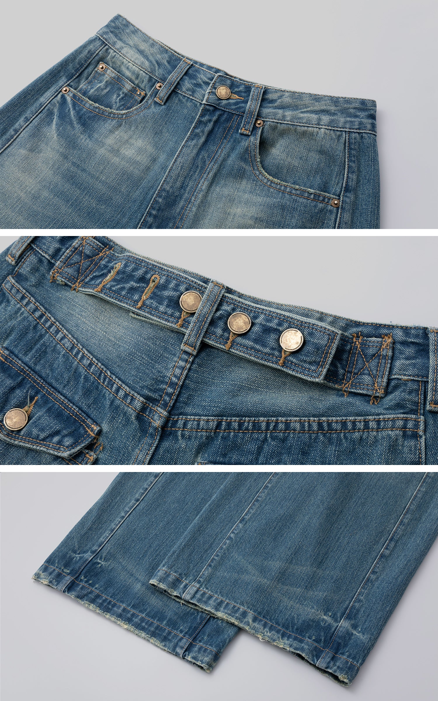 IAMXIAA Vintage Wide-Leg Denim Jeans