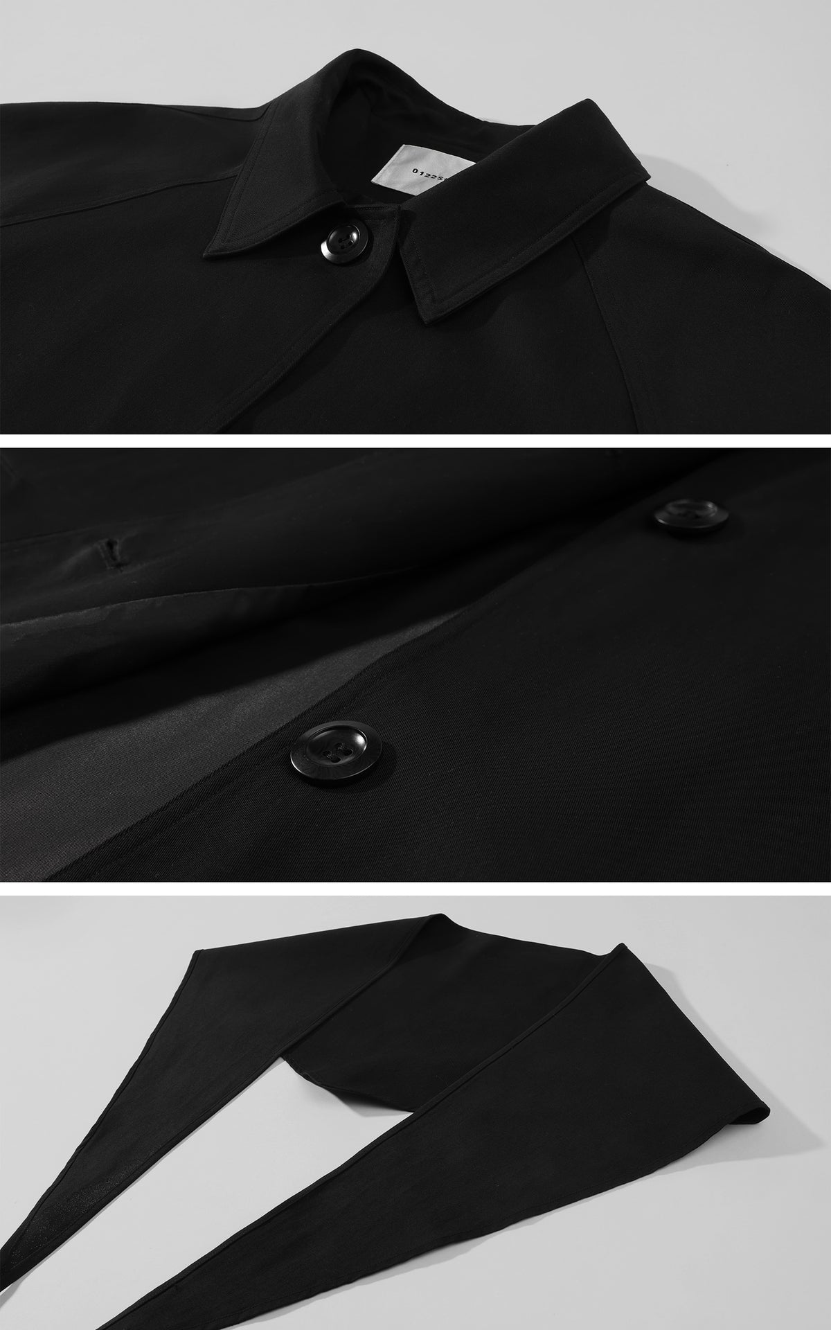 0122stepll Nocturne Wrap Belted Coat