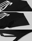 WARDEN EDGE Oversized Asymmetric Graphic T-Shirt