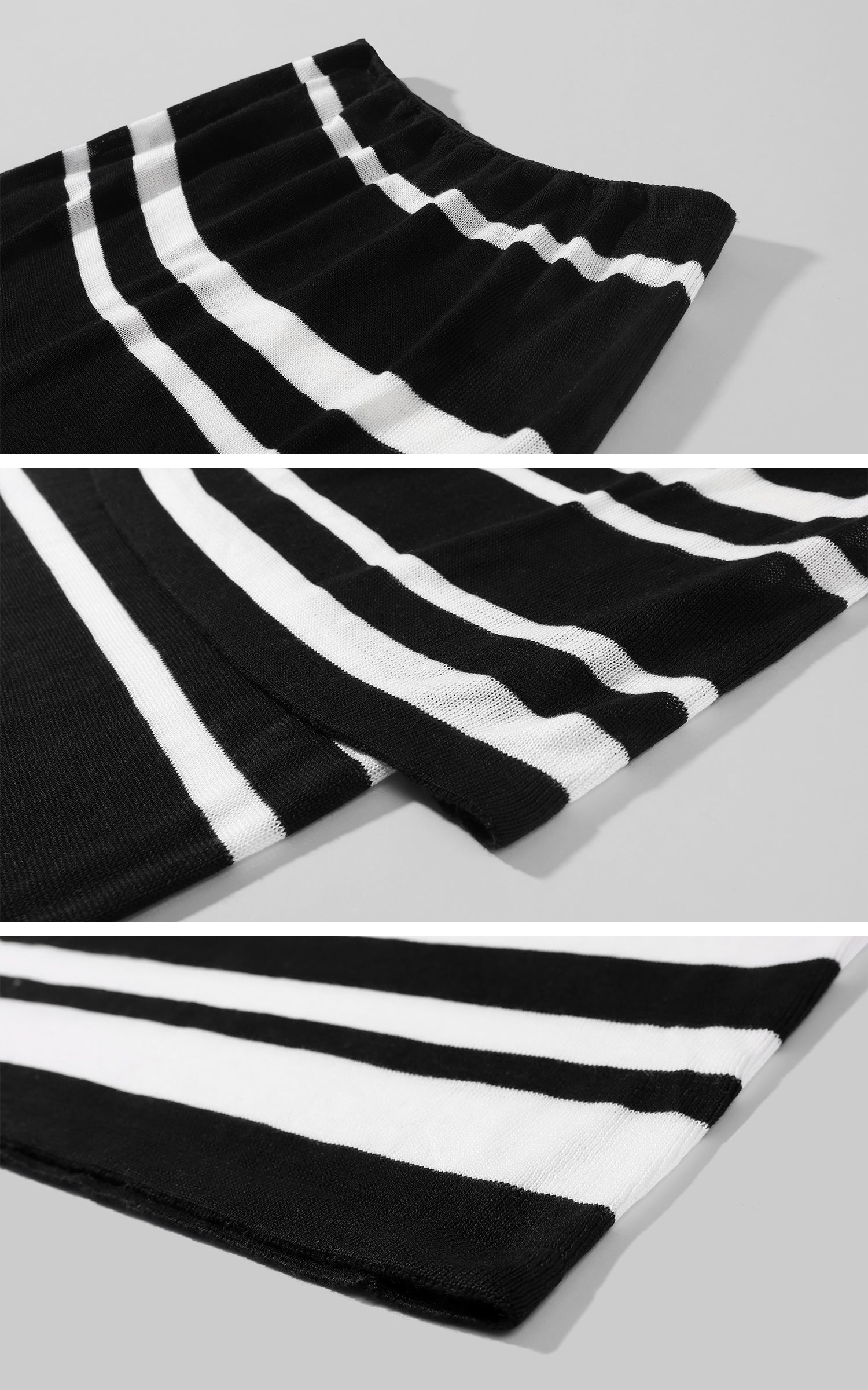 0122stepll Striped Scarf-Neck Tube Top &amp; Maxi Skirt Set