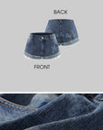 Rase le sol Rhinestone Cross Denim Shorts