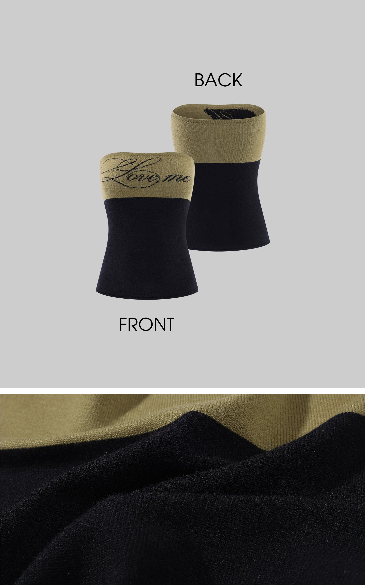 0122stepll Love Me Stretch Tube Top for Dark-Edged Streetwear