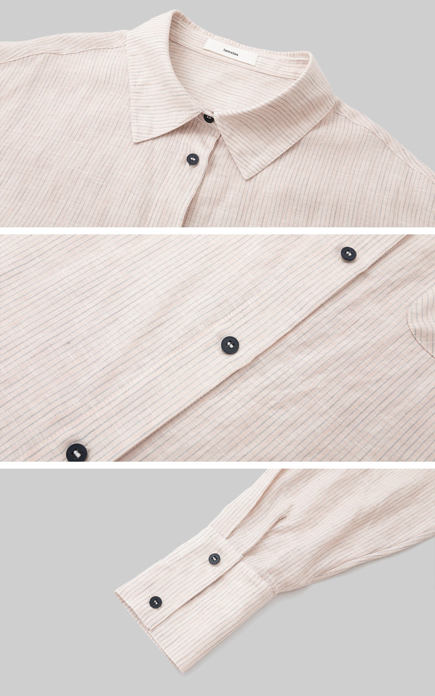 IAMXIAA Soft Stripe Oversized Shirt