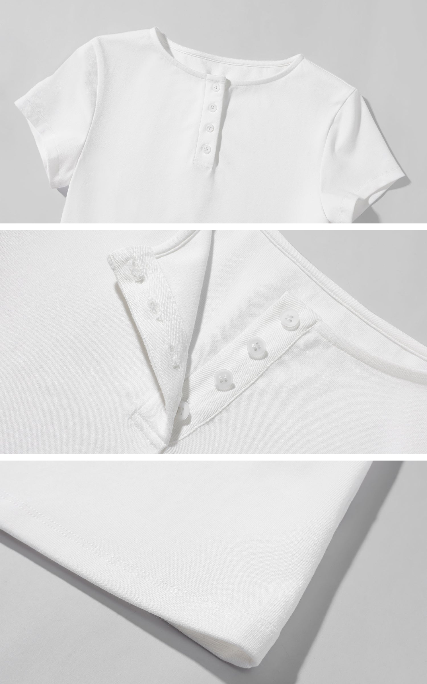 WARDEN EDGE 디컨스트럭티드 헨리 핏 반팔 티셔츠