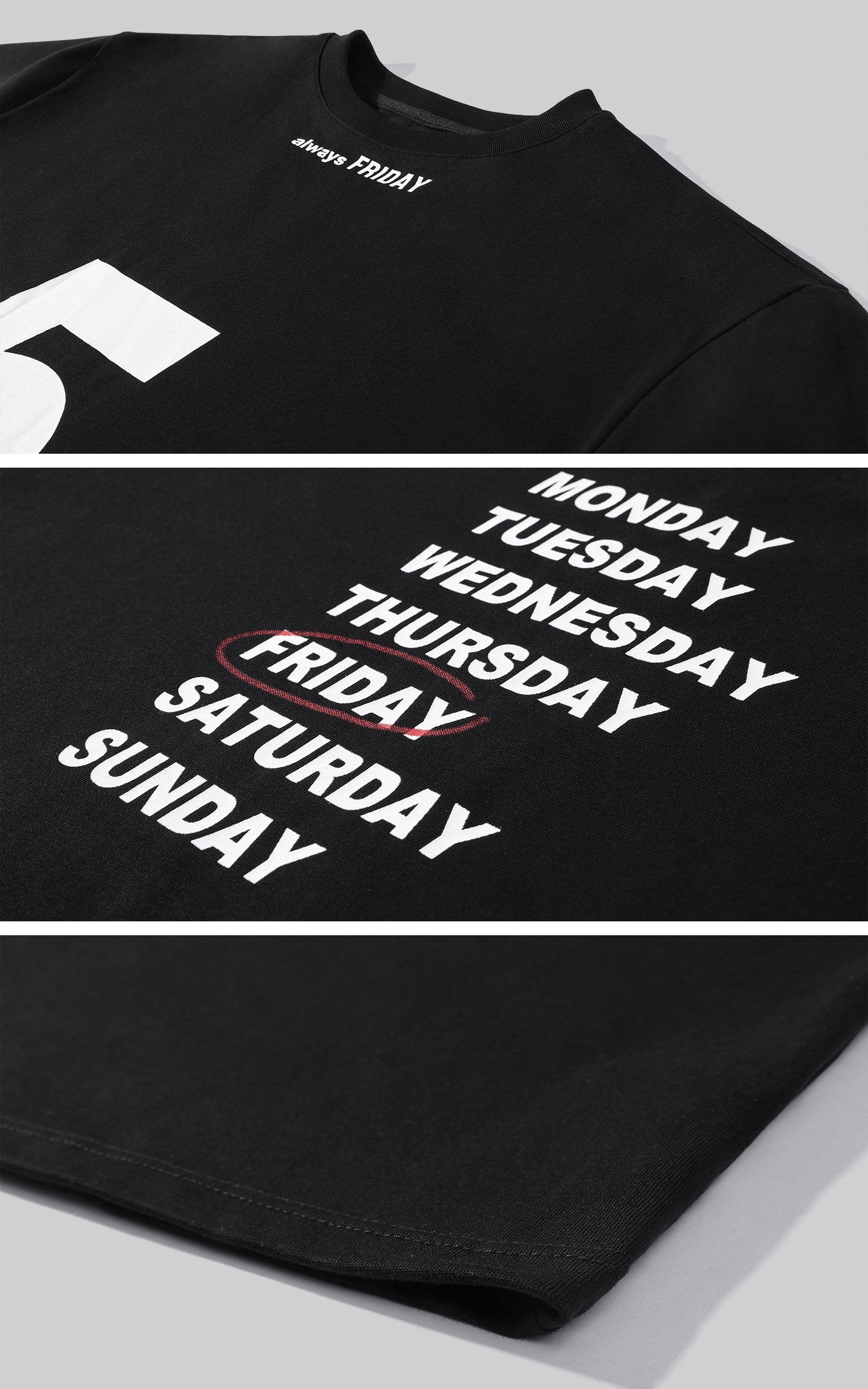 WARDEN EDGE Friday Graphic Oversized T-Shirt