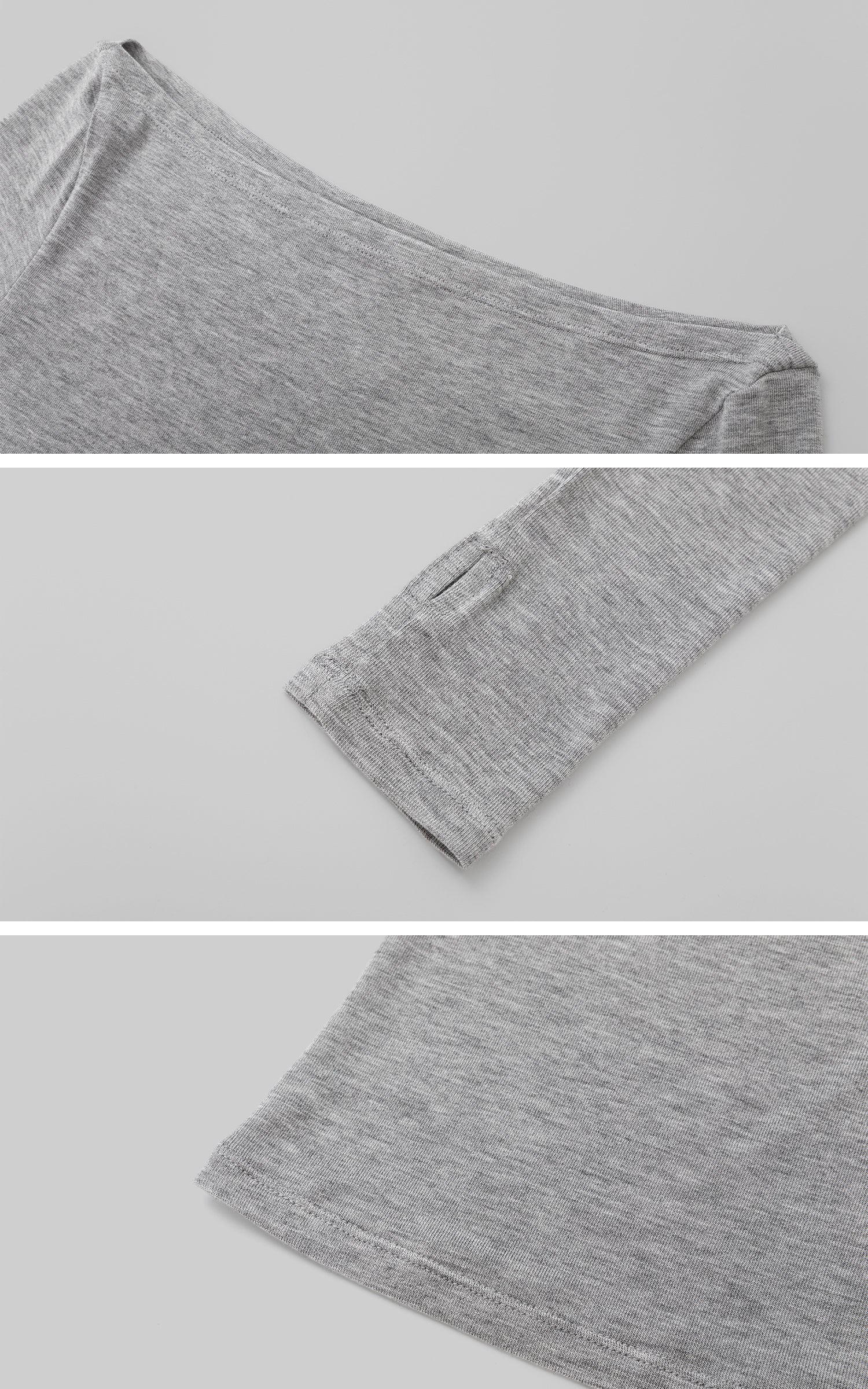 IAMXIAA Off-Shoulder Slim Long Sleeve Knit Top