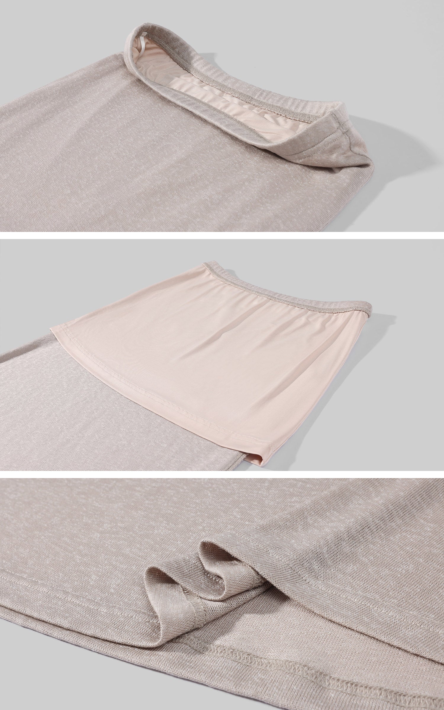 Hydrae Soft Sheer Knit Camisole &amp; Low-Rise Floor-Length Column Skirt Two-Piece Set