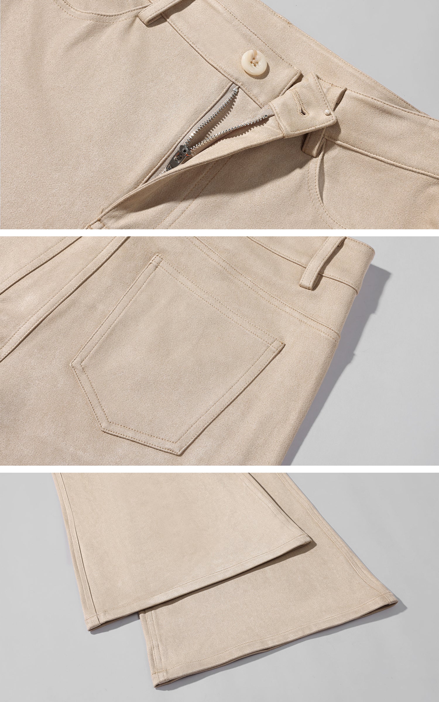 ROVENTE ハイウエストフレアトラウザーズ