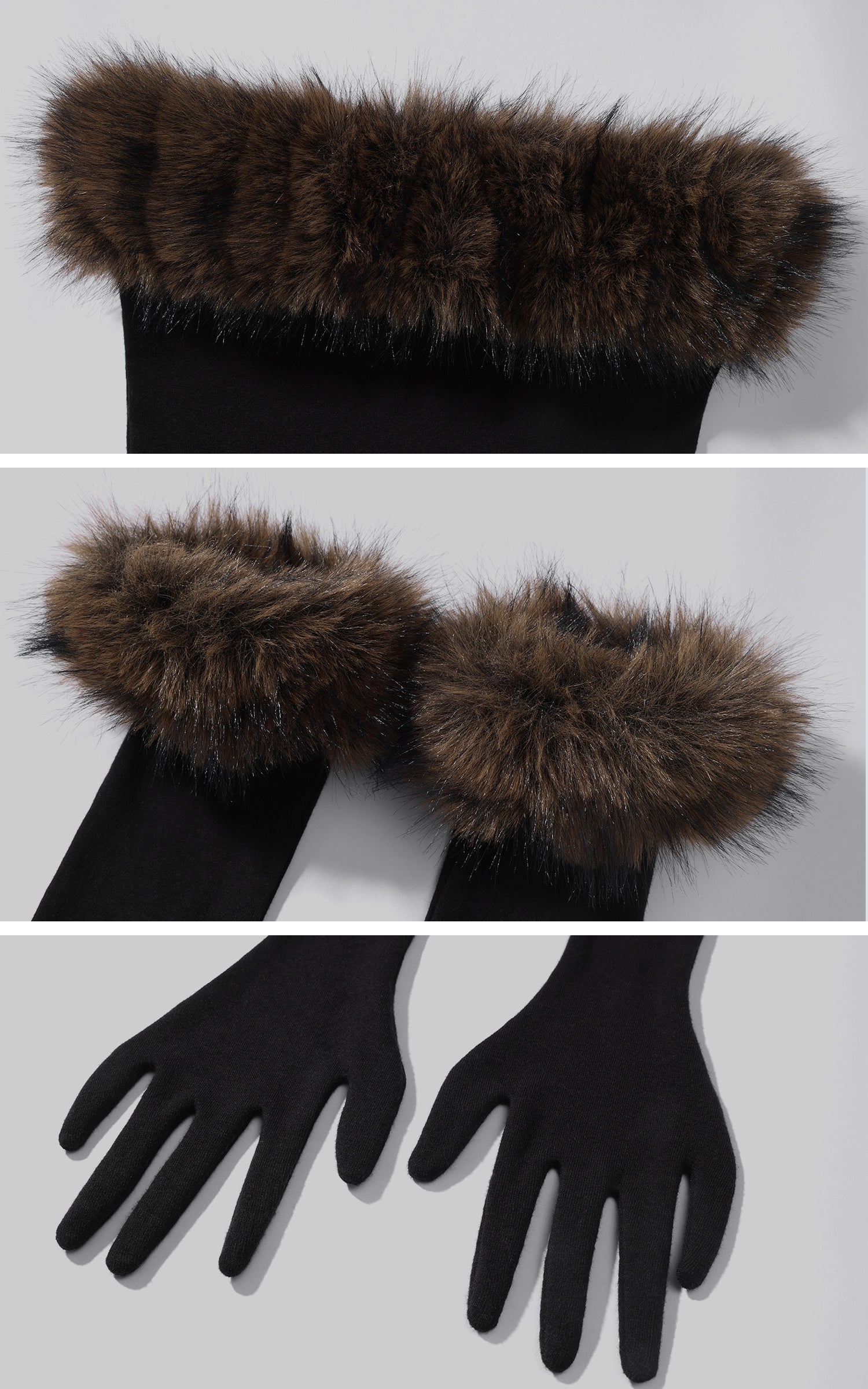 ROVENTE Faux Fur Off-Shoulder Long Dress