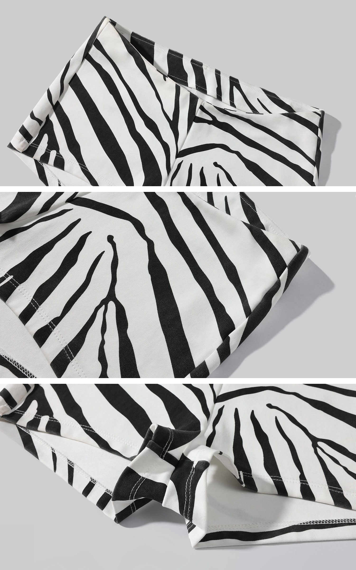 WARDEN EDGE Zebra Print Low-Rise Stretch Shorts