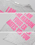 IAMXIAA Off-Shoulder Graphic Slouch Tee