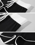 WARDEN EDGE Contrast Lace-Up Micro Shorts