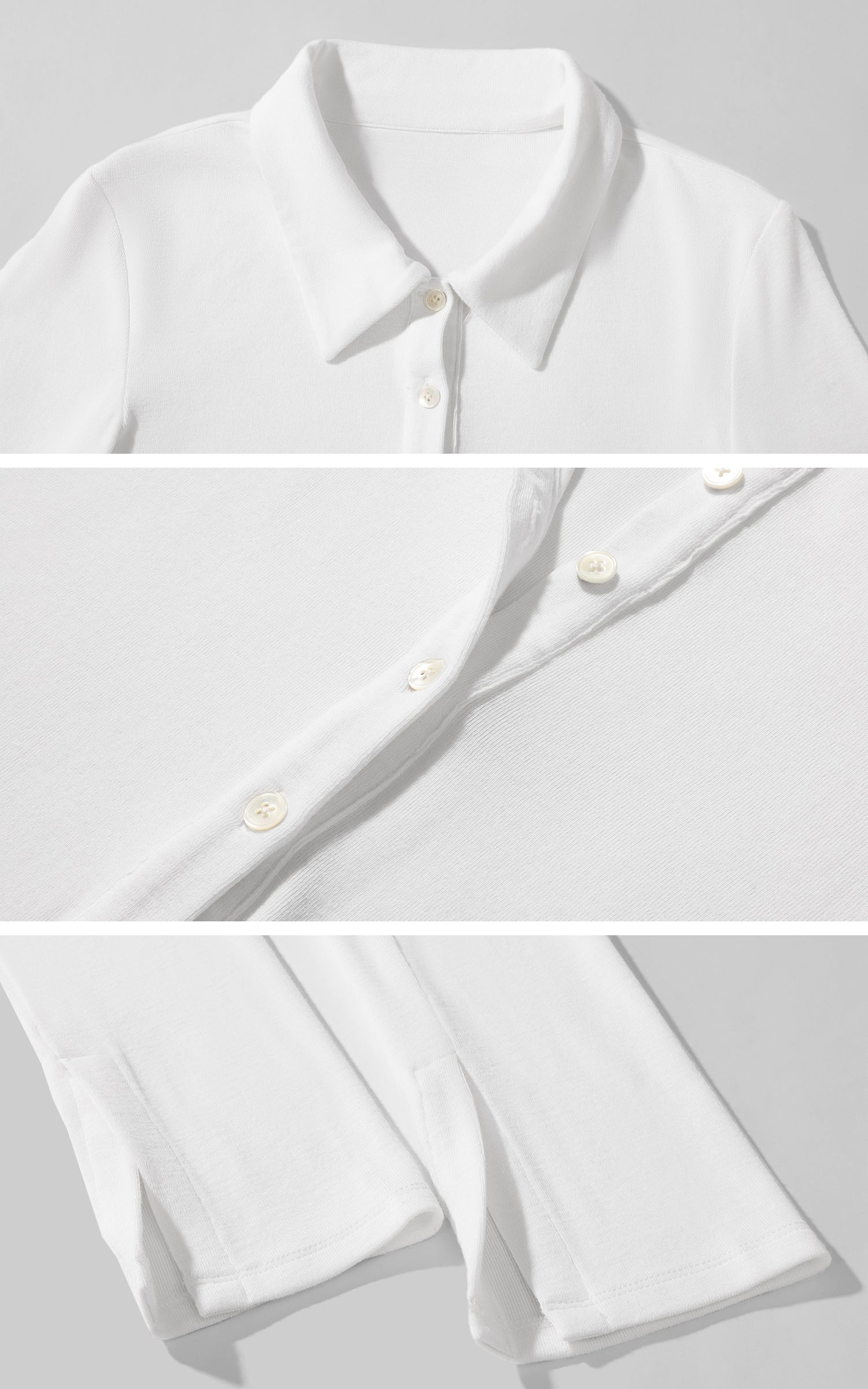 ROVENTE リブストレッチ長袖トップ &amp; ショートセット