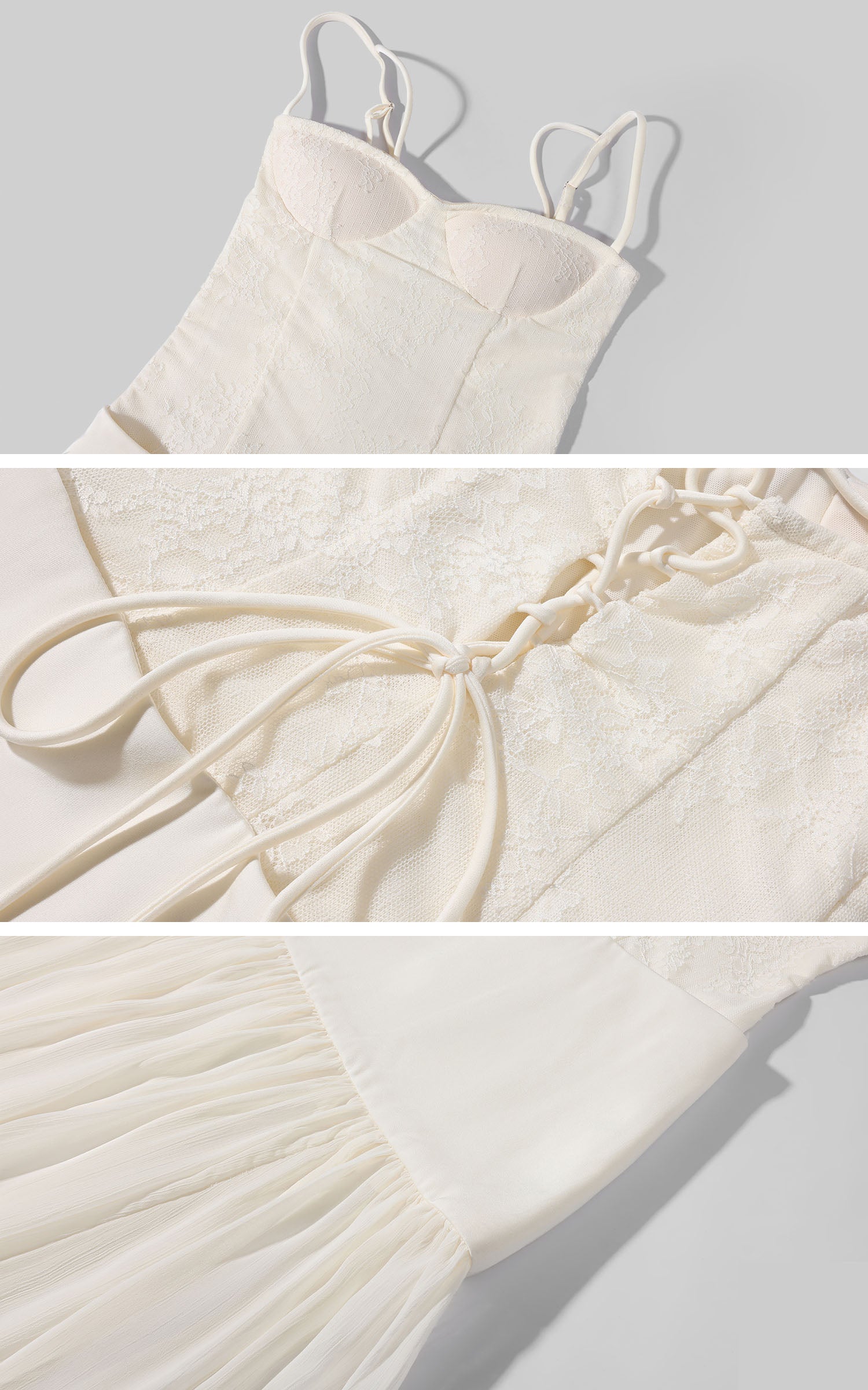 WARDEN EDGE Structured Lace Corset Maxi Dress with Sheer Draped Hem &amp; Lace-Up Back Detail