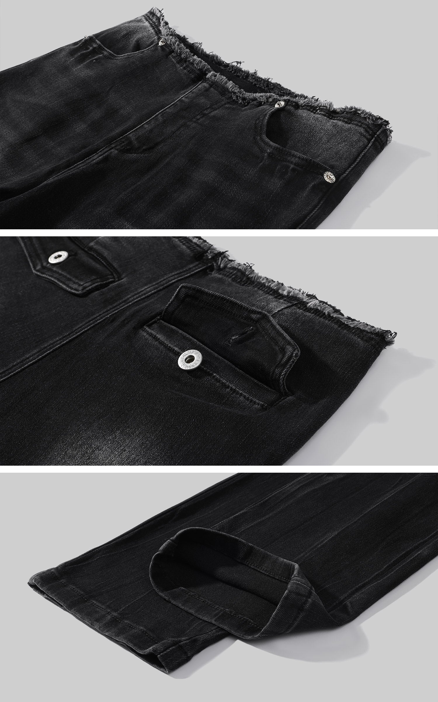 Rase le sol Low-Rise Washed Flared Pants