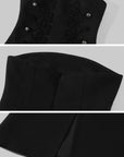 Hydrae Robe midi bustier inspirée du corset avec détails lacés brodés