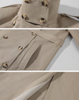 ROVENTE Sculpted Collar Belted Trench Coat