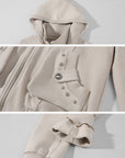 Rase le sol Fur-Trimmed Sculpted Hooded Jacket