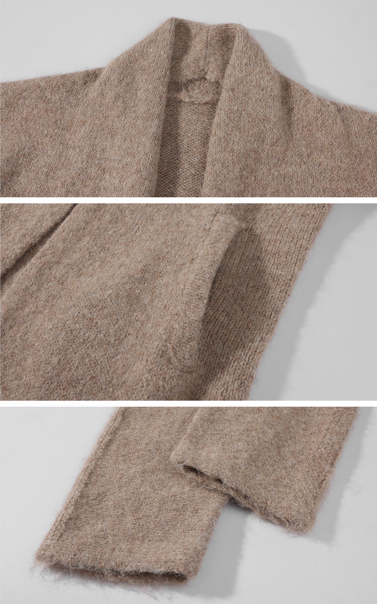 ROVENTE Brushed Longline Knit Cardigan