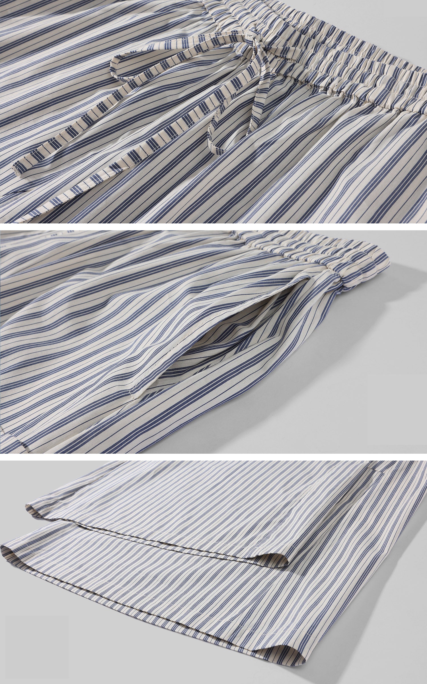 WARDEN EDGE Striped Wide-Leg Utility Lounge Pants