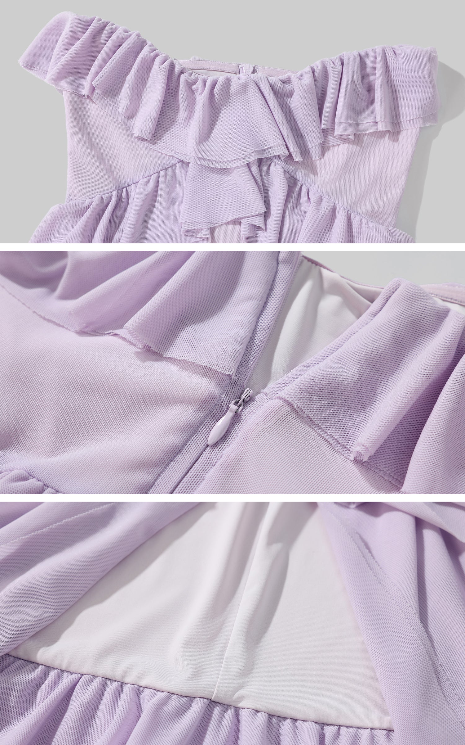 DreamyNerd Mesh Cascade Ruffle Gown - PINKPARKS