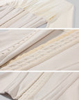 ROVENTE Draped Plunge Corset Long Sleeve Top