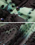 DOINDULGE Draped Dot Mesh Cardigan
