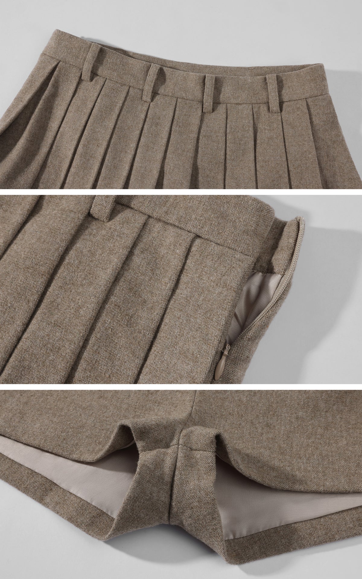 ROVENTE Cropped Double-Breasted Blazer &amp; Pleated Mini Skirt Set