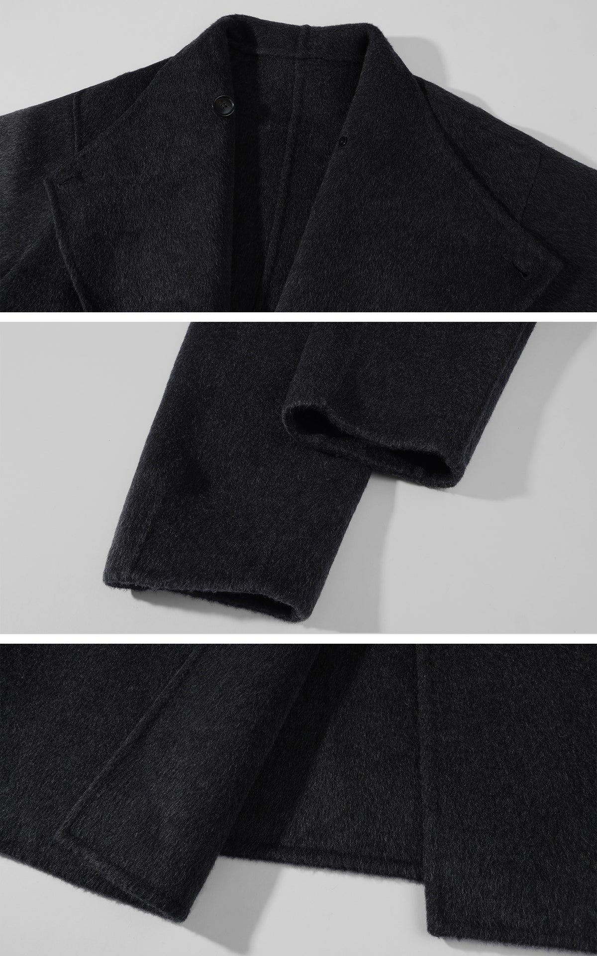 0122stepll Manteau long ample ceinturé à nouer