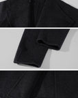 0122stepll Manteau long ample ceinturé à nouer
