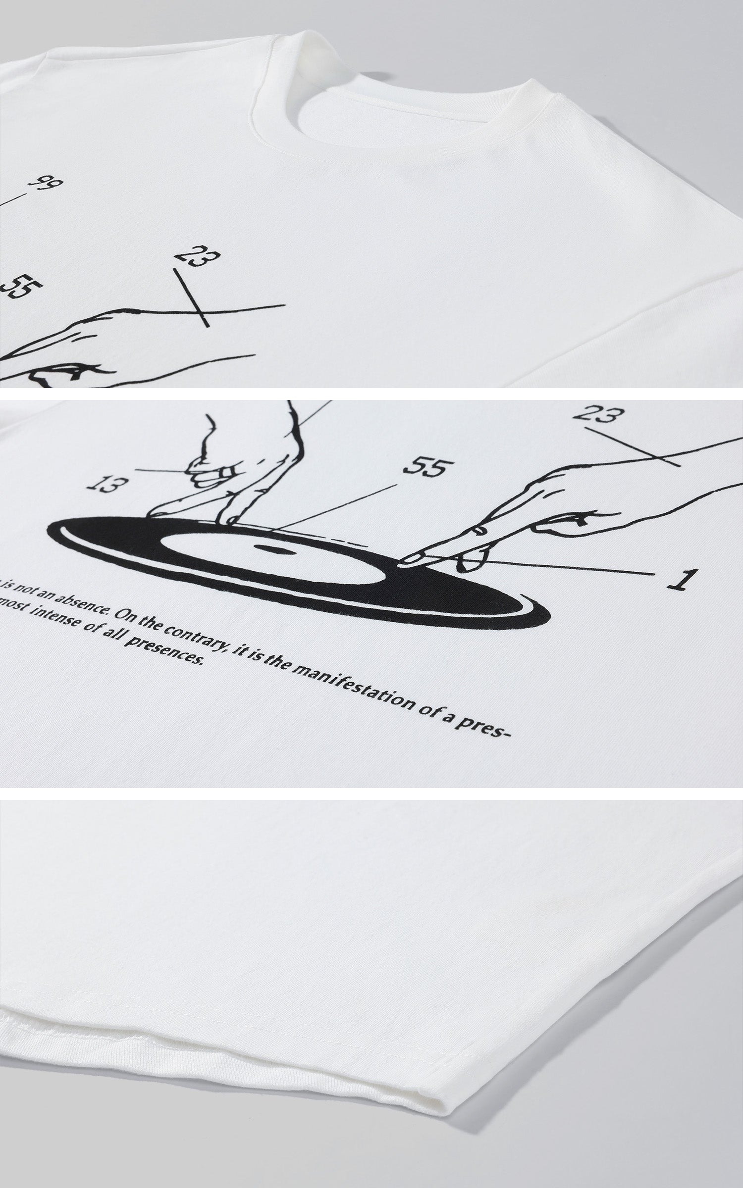 WARDEN EDGE Abstract Record Graphic Oversized Short Sleeve T-Shirt