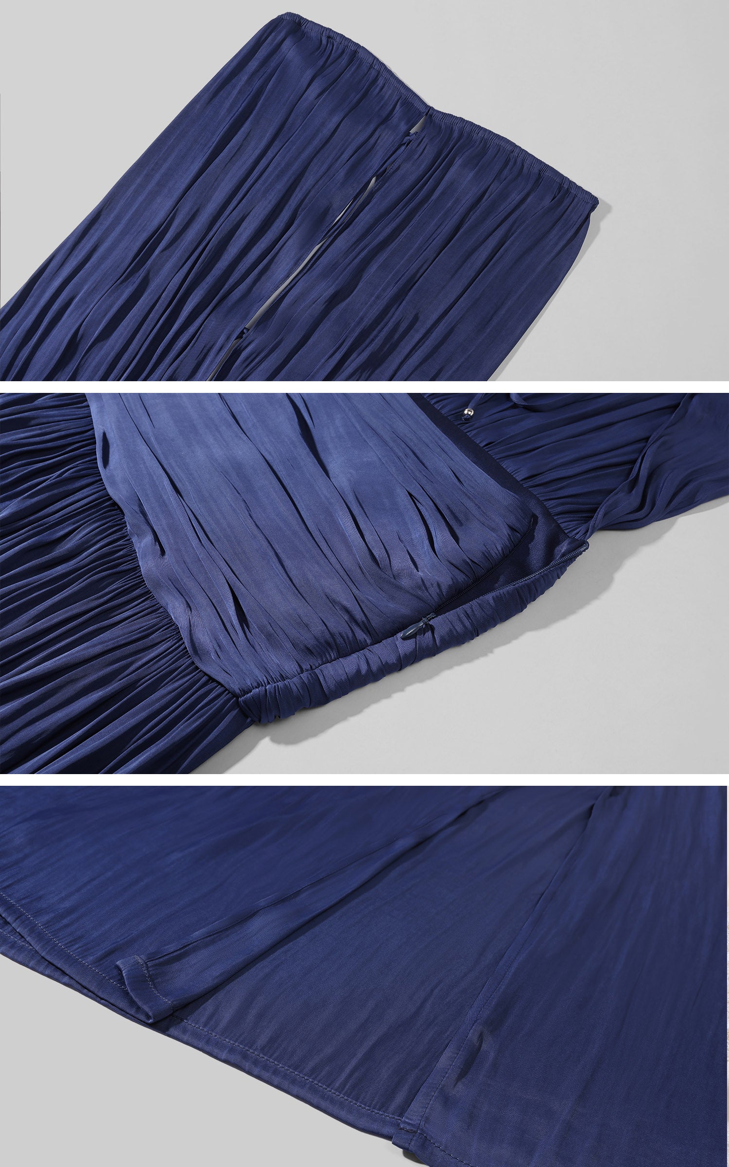 ROVENTE Robe drapée fendue sans bretelles