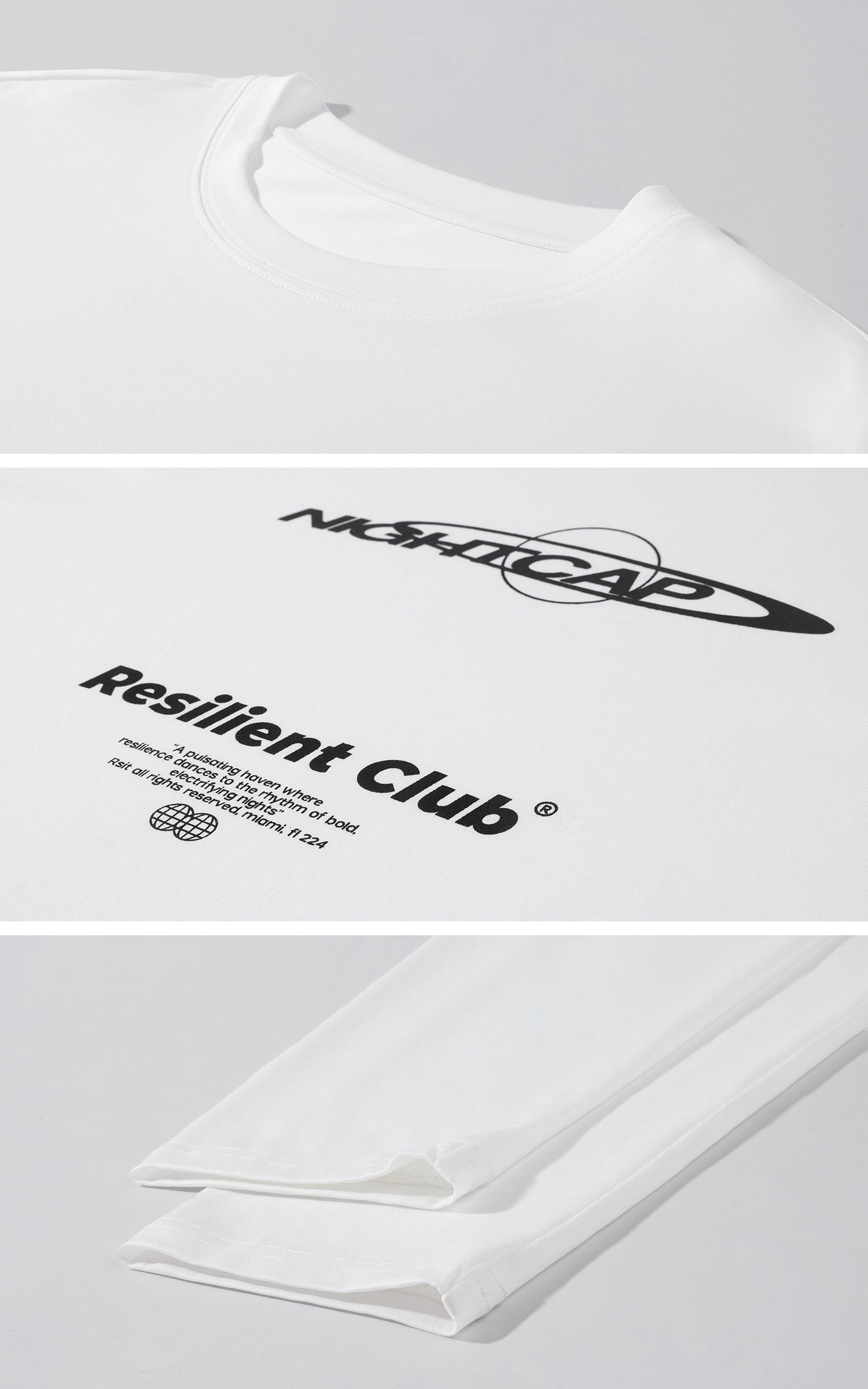 0122stepll T-shirt à manches longues oversize Resilient Club avec motif graphique