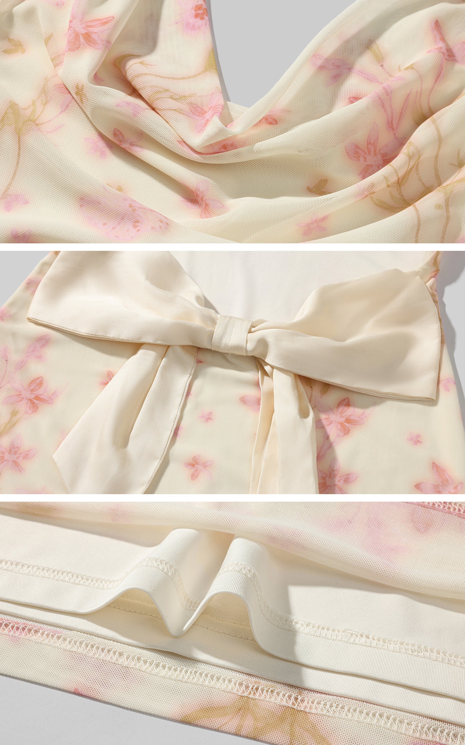 DreamyNerd Bloom Mesh Maxi Dress with Bow Back - PINKPARKS
