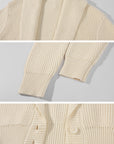 ROVENTE Shawl Collar Ribbed Knit Cardigan
