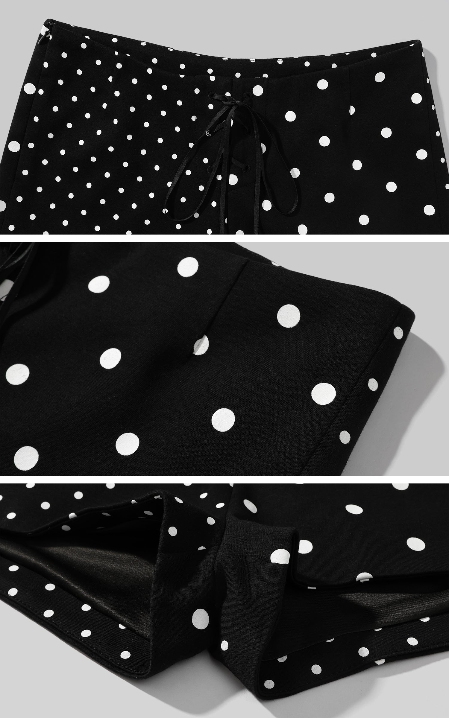 WARDEN EDGE Mixed Dot Print Drawstring Shorts with Graphic Cut - PINKPARKS