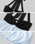 IAMXIAA Contrast Sweetheart Halter Bubble Babydoll Cami Top