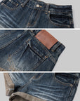 IAMXIAA Washed Low Rise Denim Shorts