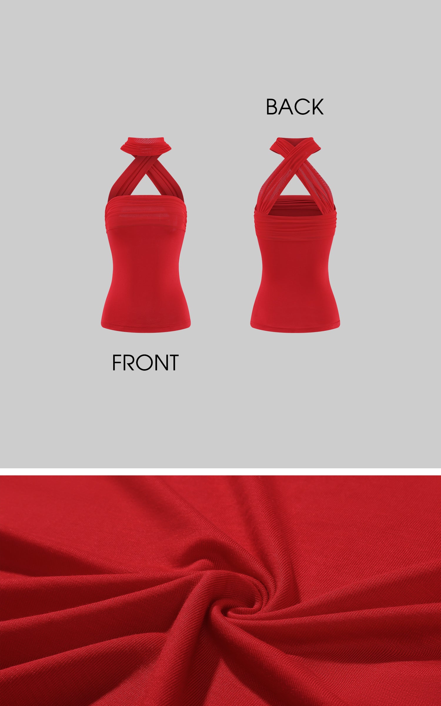 Rase le sol Scarlet Cross-Halter Tube Top
