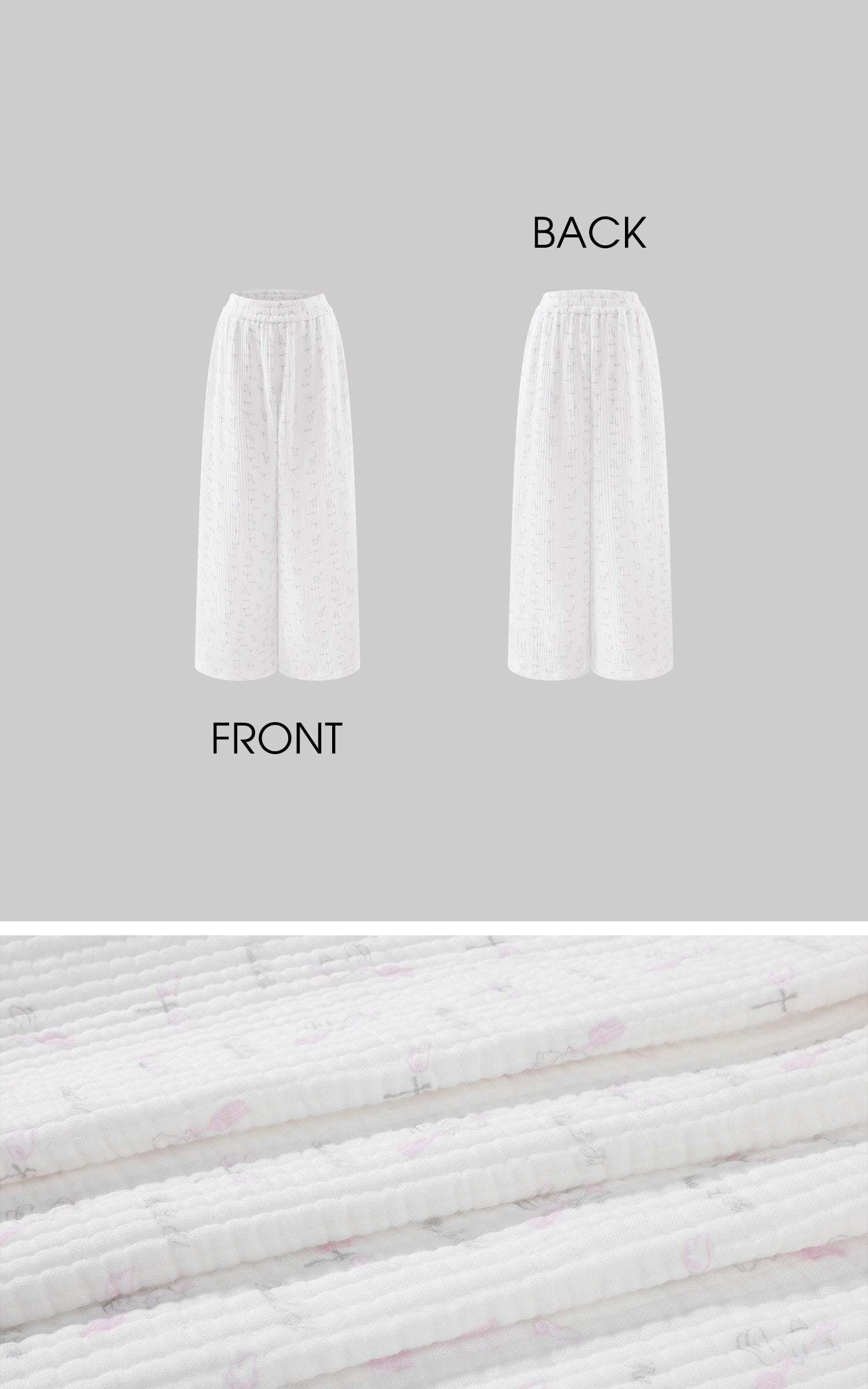 Rase le sol Crinkled Hooded Zip-Up &amp; Wide-Leg Pants Set