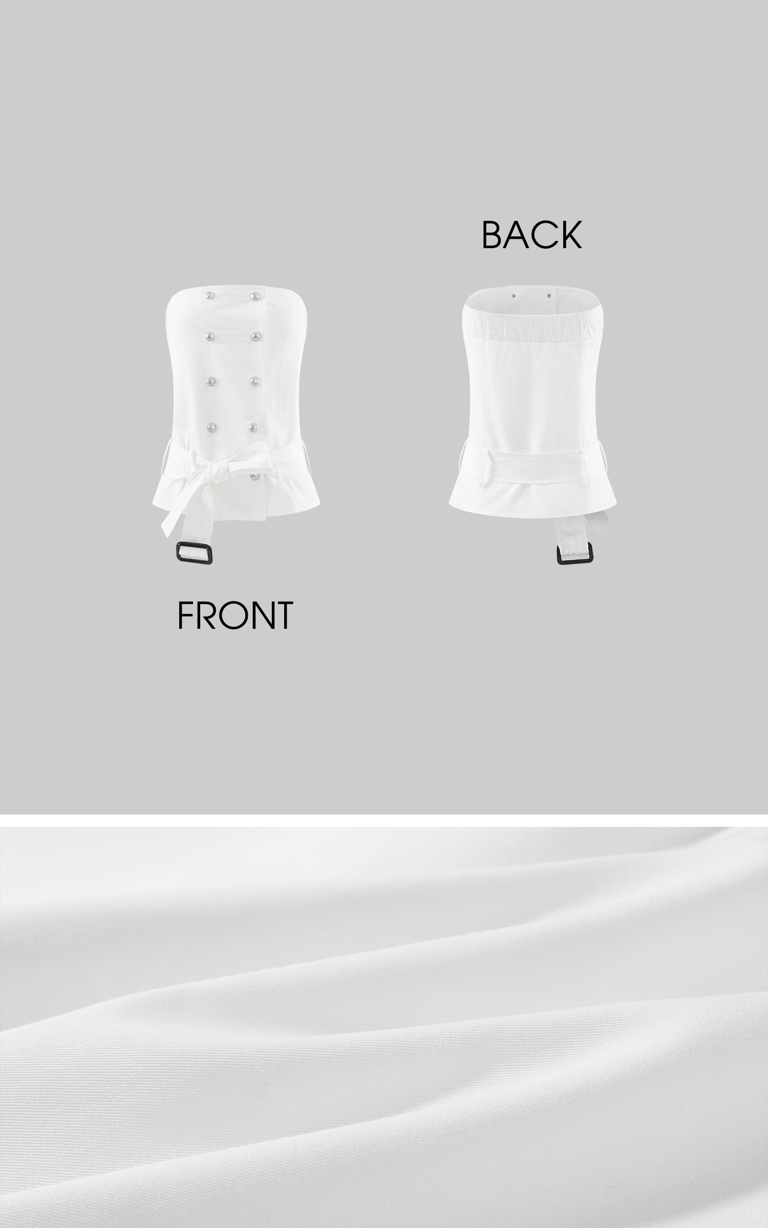 0122stepll Strapless Bustier &amp; Cape Top Set