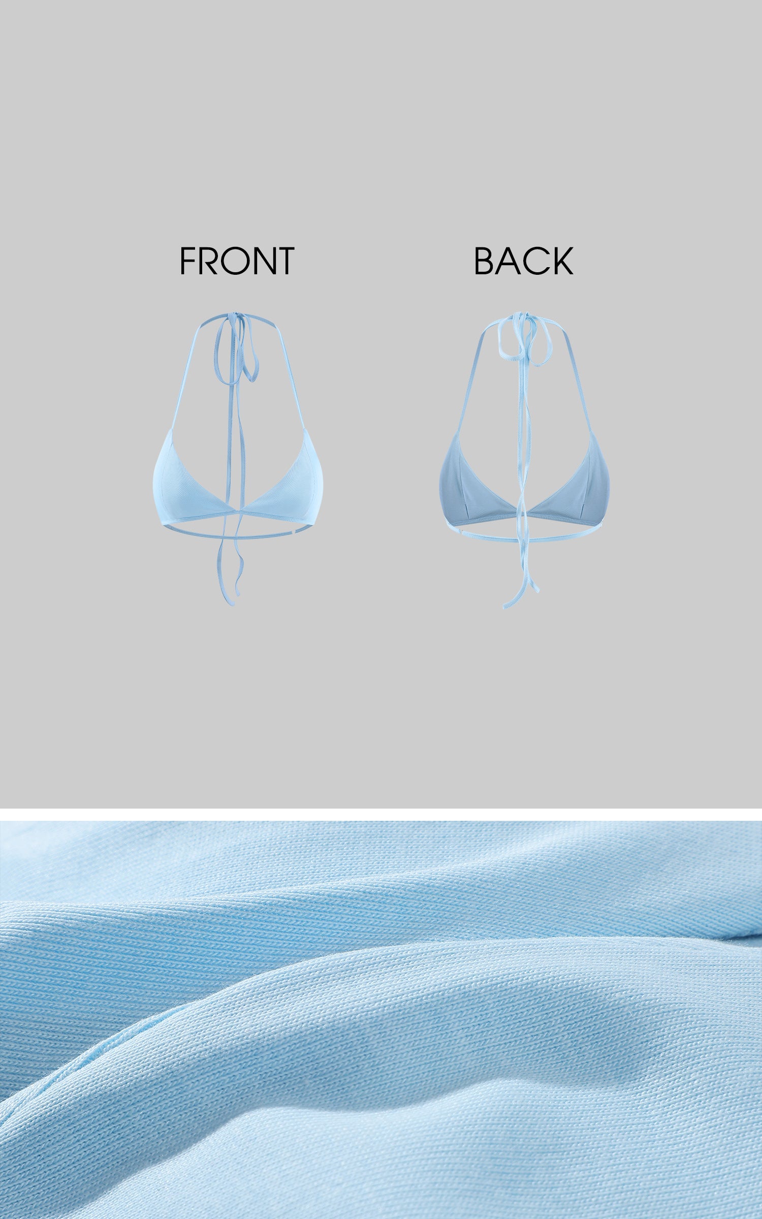 Rase le sol Asymmetric Tee &amp; Halter Bra Set
