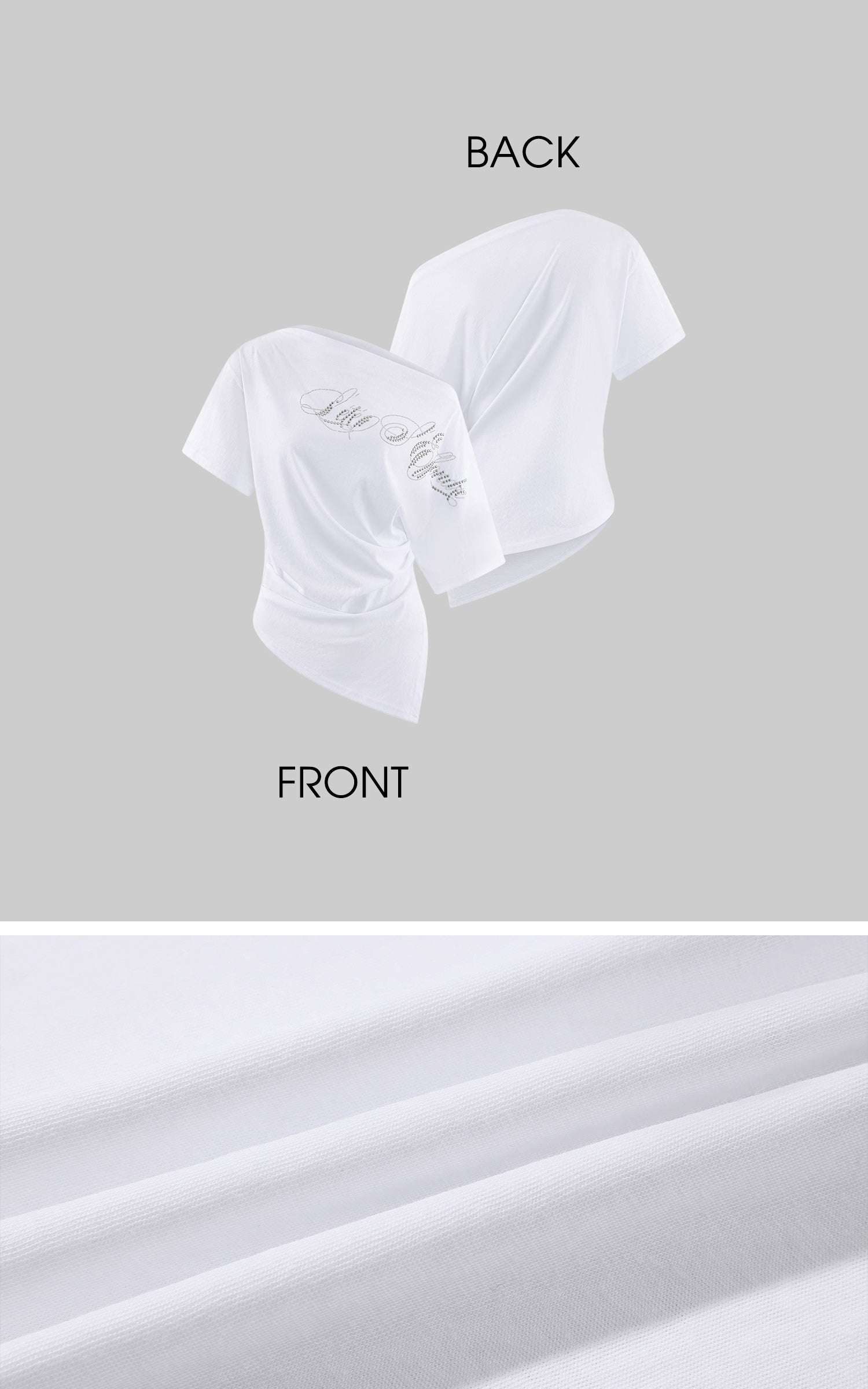 0122stepll Little Devil Asymmetric One Shoulder Ruched Top