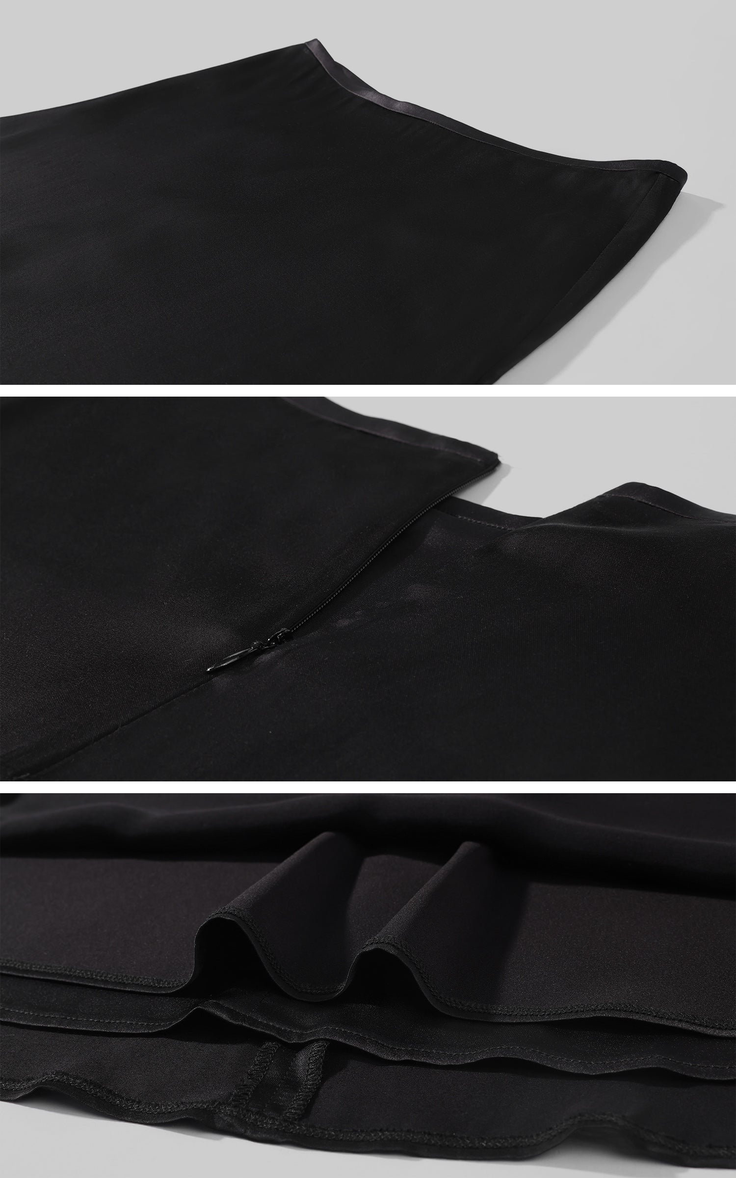 0122stepll Fluid Satin Midi Skirt