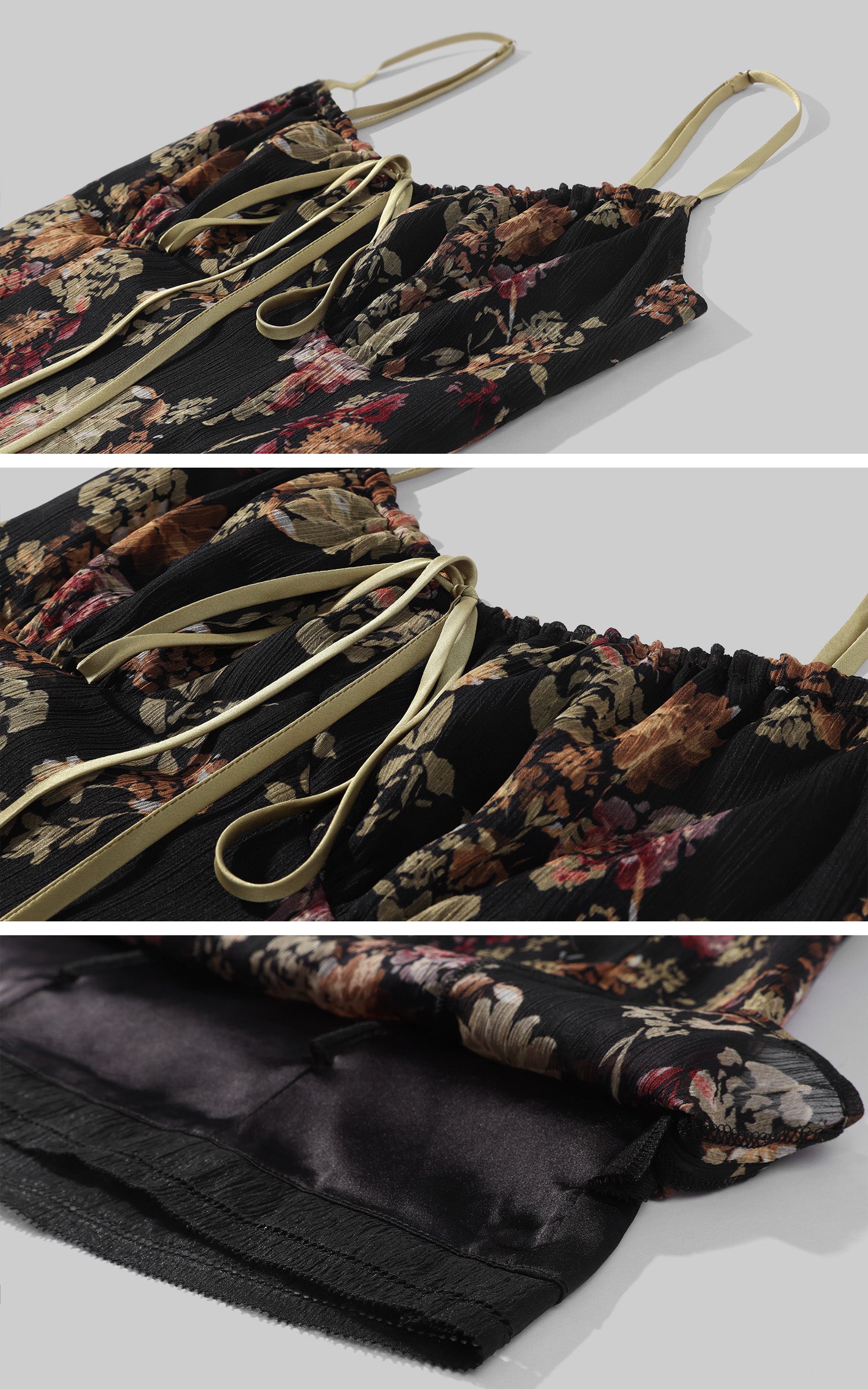 Hydrae Vintage Floral Slip Mini Dress