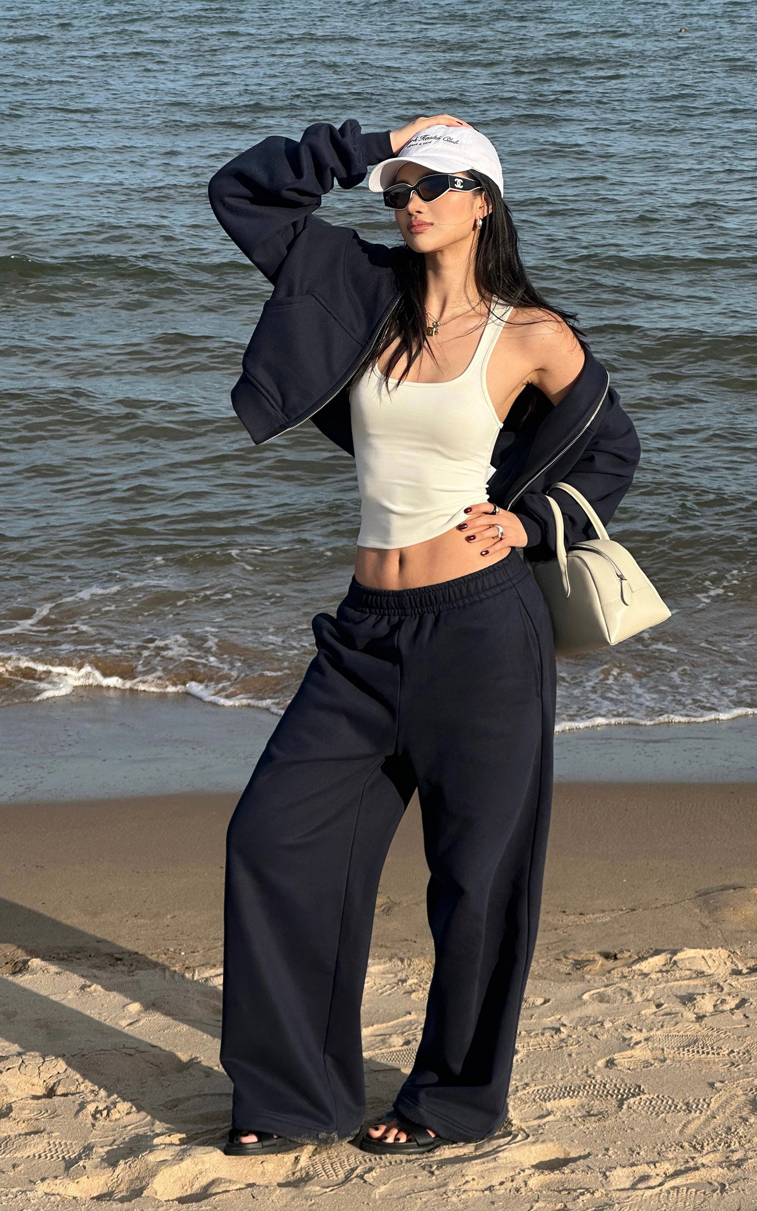 ROVENTE Wide-Leg Fleece Sweatpants