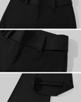 Hydrae Low-Rise Statement Buckle Belt Flared Pants