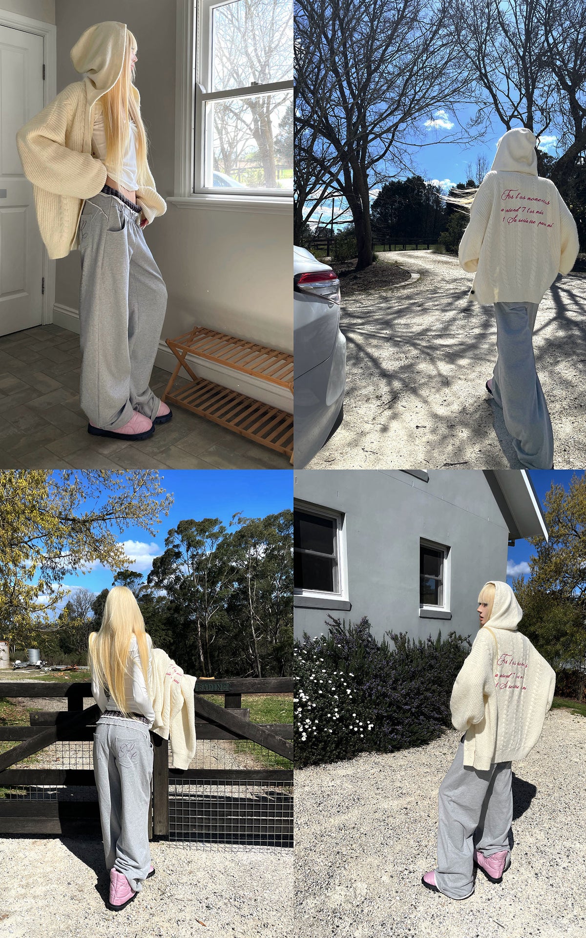 Rase le sol Oversized Wide Leg Sweatpants