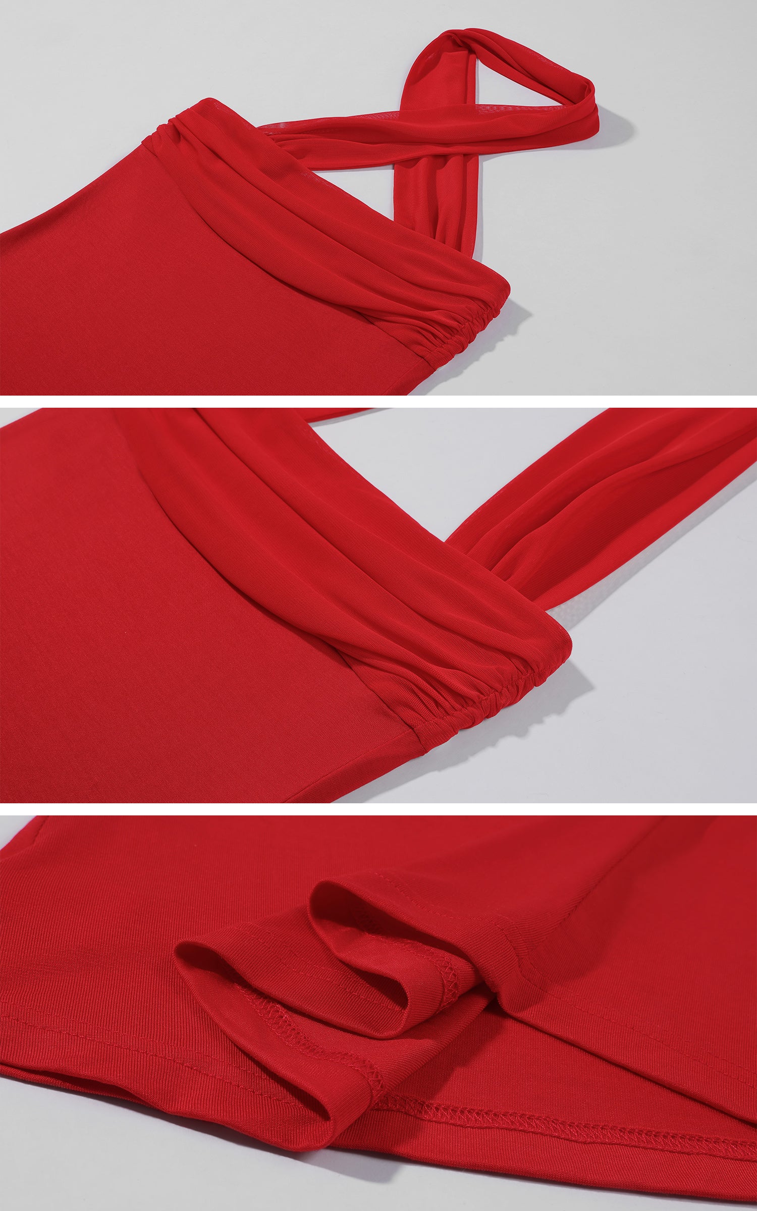 Rase le sol Scarlet Cross-Halter Tube Top